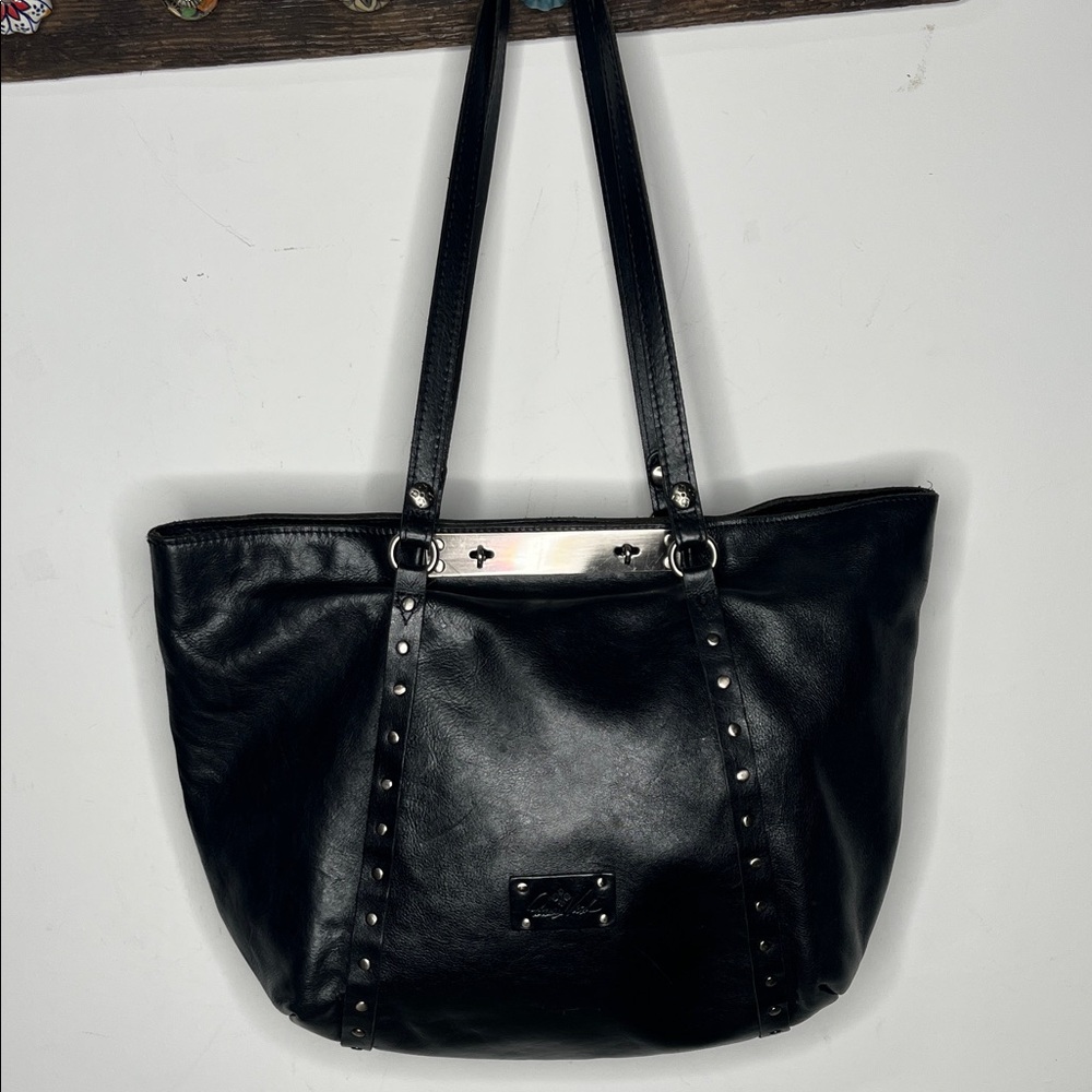 Patricia Nash XL Leather Bag with double Turn Lock Closure so Fabulous Benvenuto